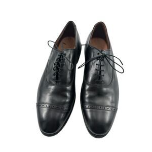 Allen Edmonds Fifth Avenue Black Leather Cap Toe Oxfords USA 8.5 D Dress Shoes